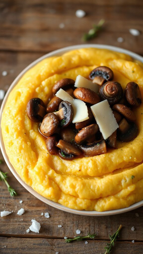 creamy polenta with mushrooms
