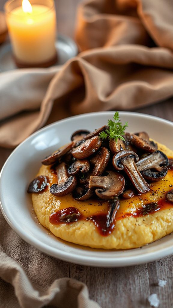 creamy polenta with mushrooms