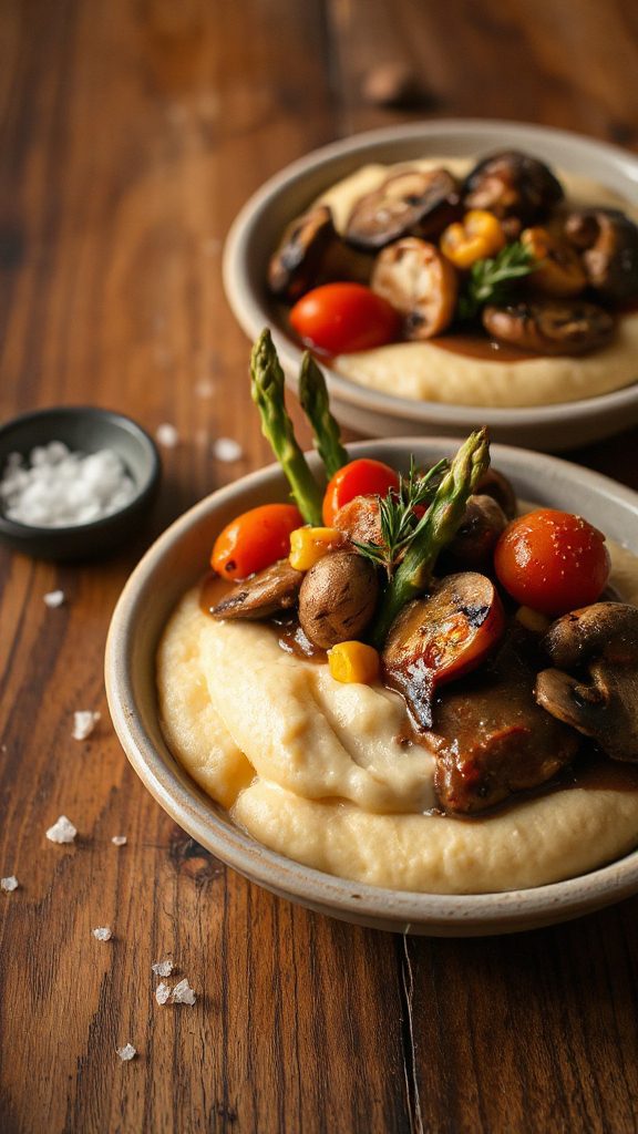 creamy polenta with vegetables