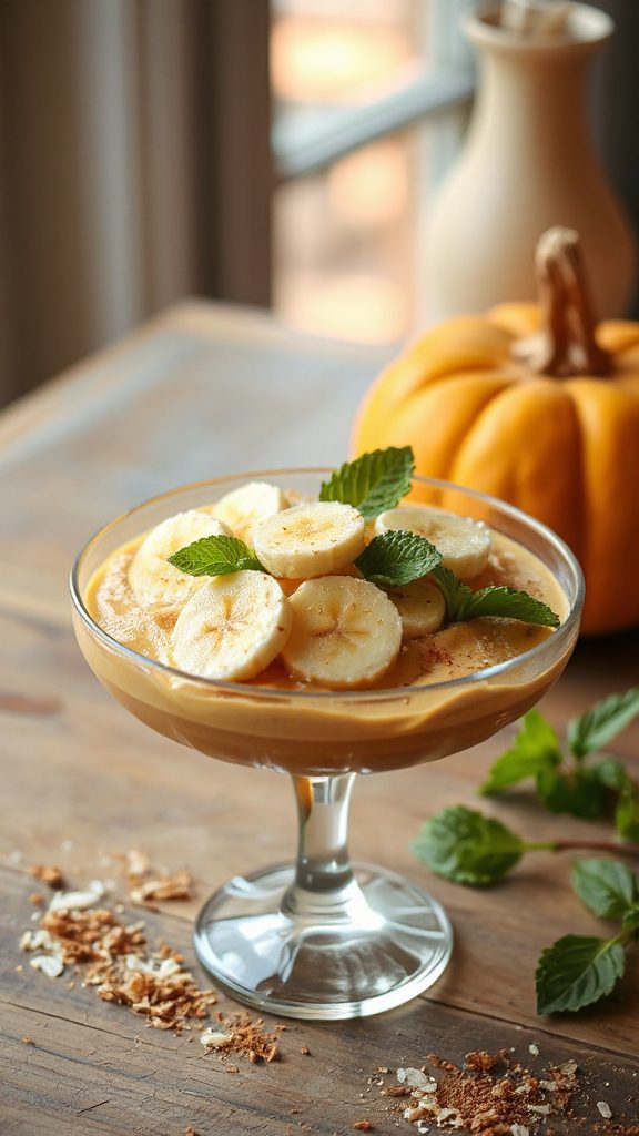 creamy pumpkin banana mousse