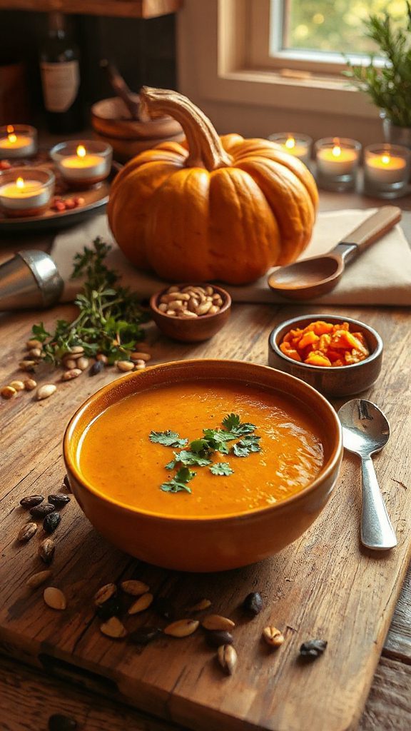 creamy pumpkin bean soup
