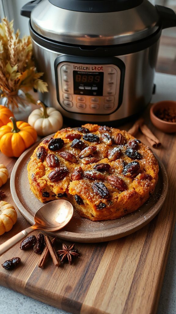 creamy pumpkin bread pudding