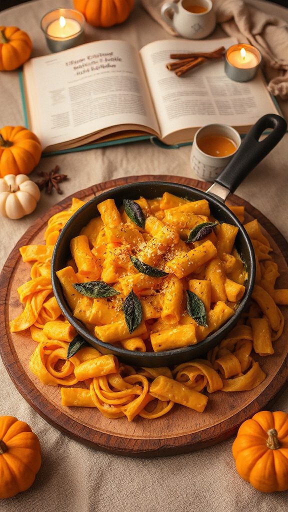 creamy pumpkin cheese pasta