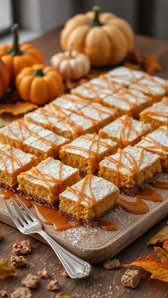 creamy pumpkin cheesecake bars