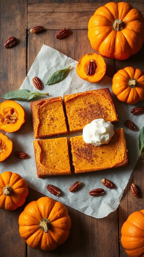 creamy pumpkin cheesecake bars