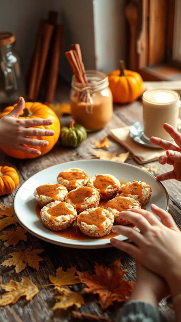 creamy pumpkin cheesecake bites