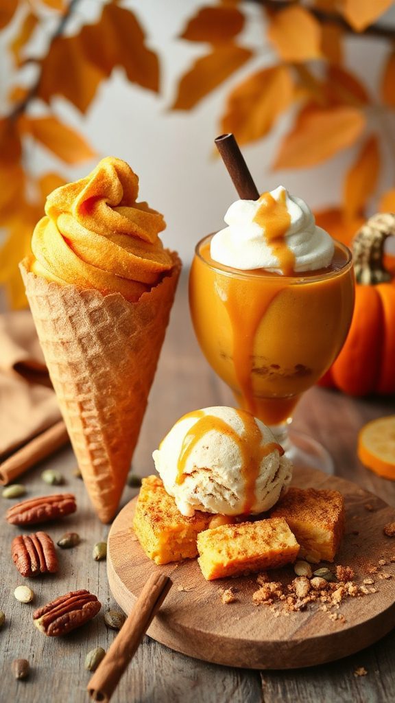 creamy pumpkin cheesecake ice cream