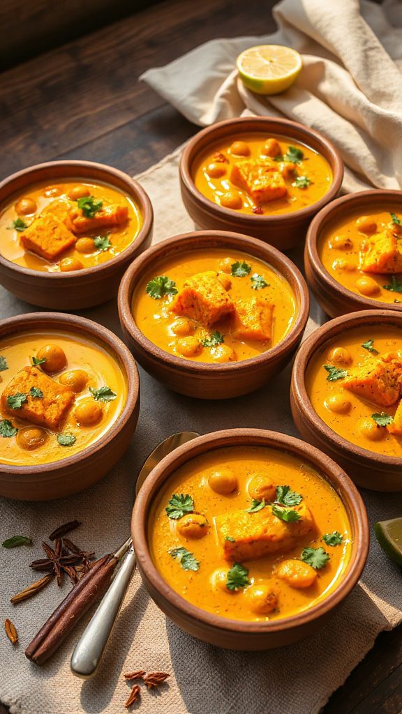 creamy pumpkin chickpea coconut curry