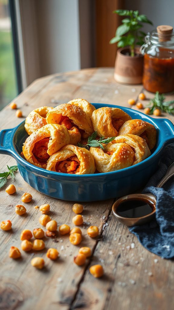 creamy pumpkin chickpea pie