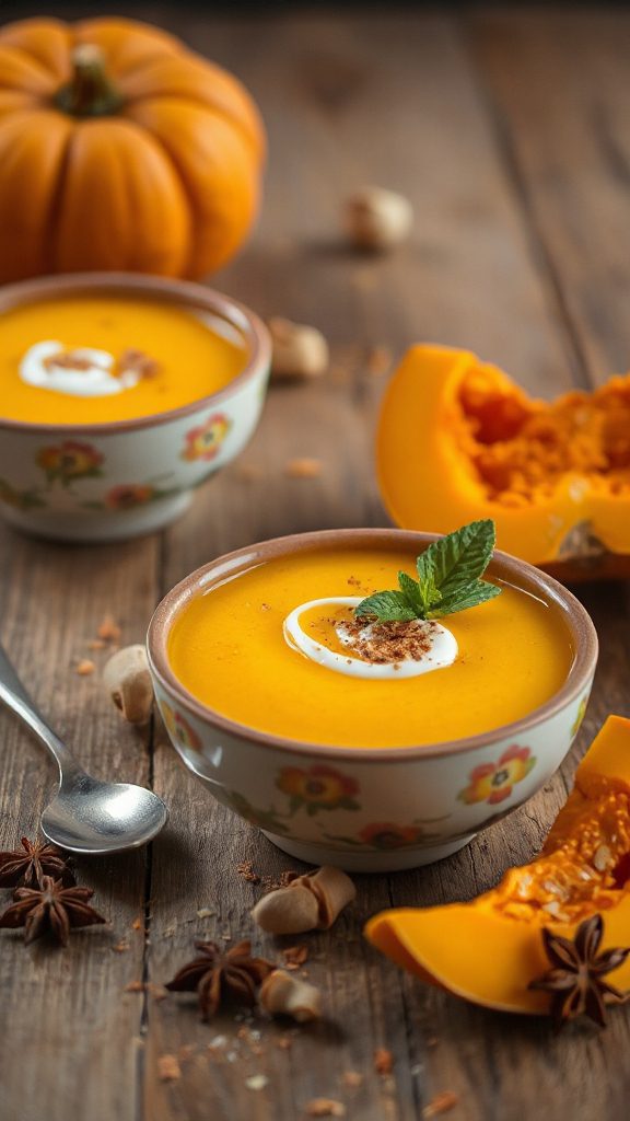 creamy pumpkin coconut custard
