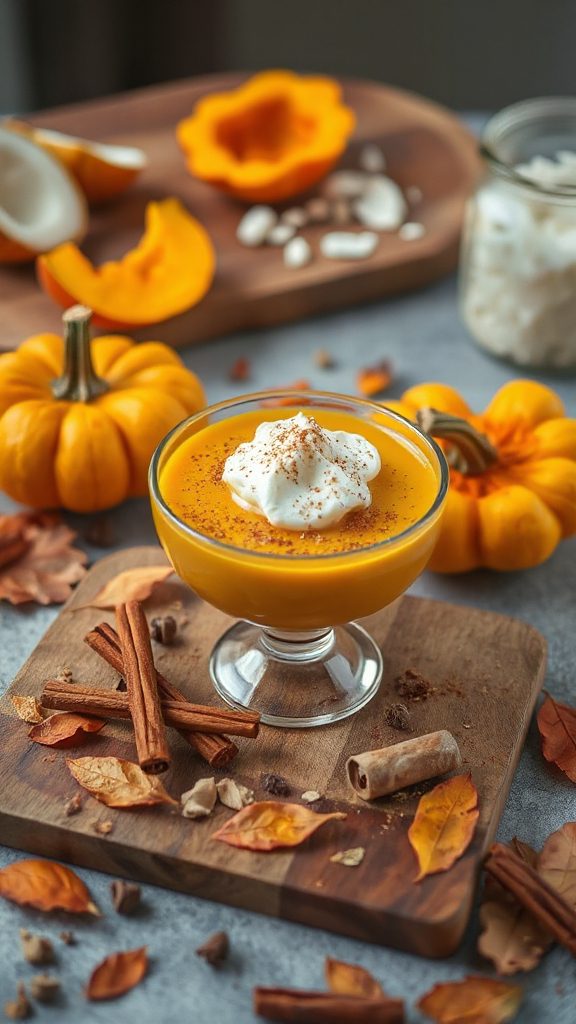 creamy pumpkin coconut pudding