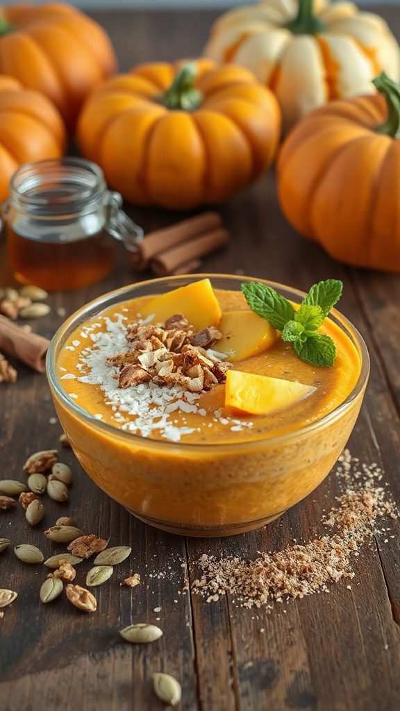 creamy pumpkin coconut pudding