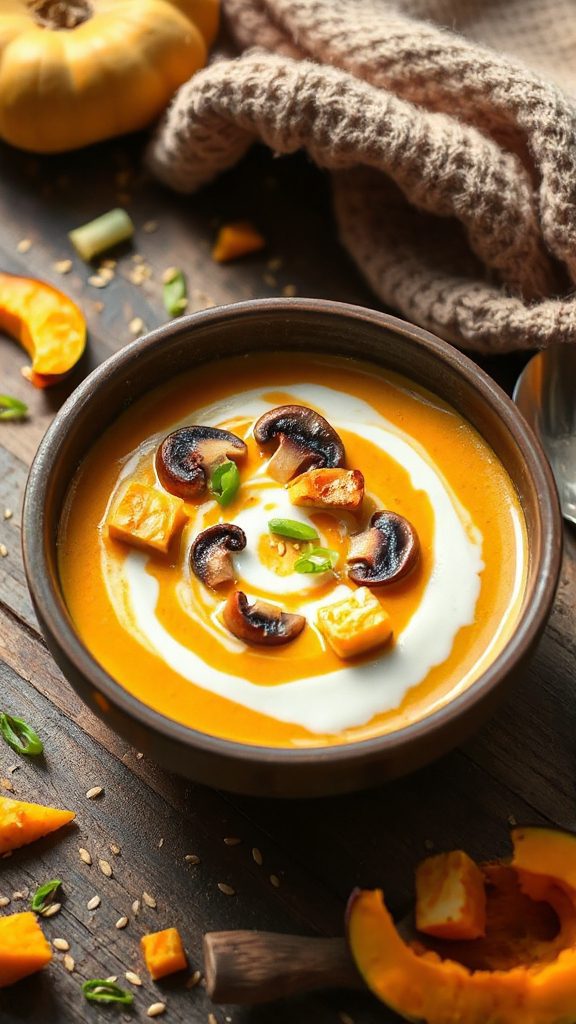 creamy pumpkin coconut soup