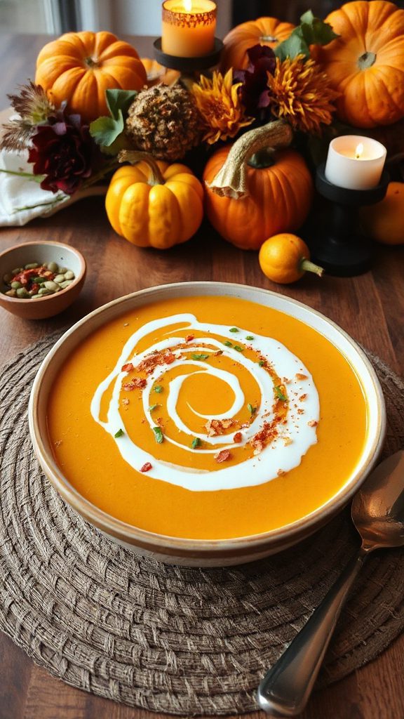 creamy pumpkin coconut soup