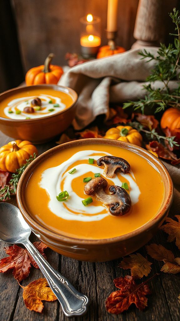 creamy pumpkin coconut soup