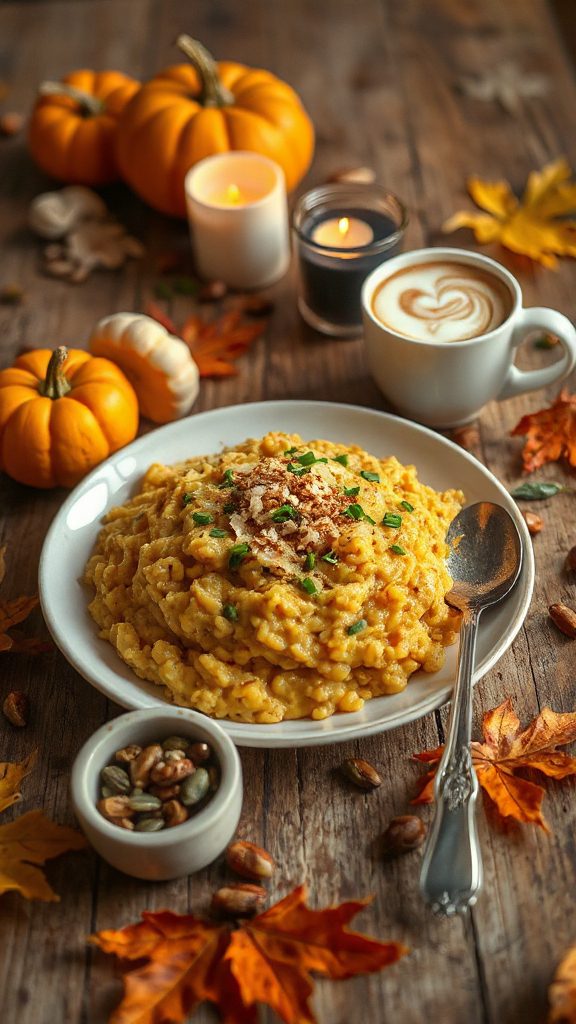 creamy pumpkin coffee risotto