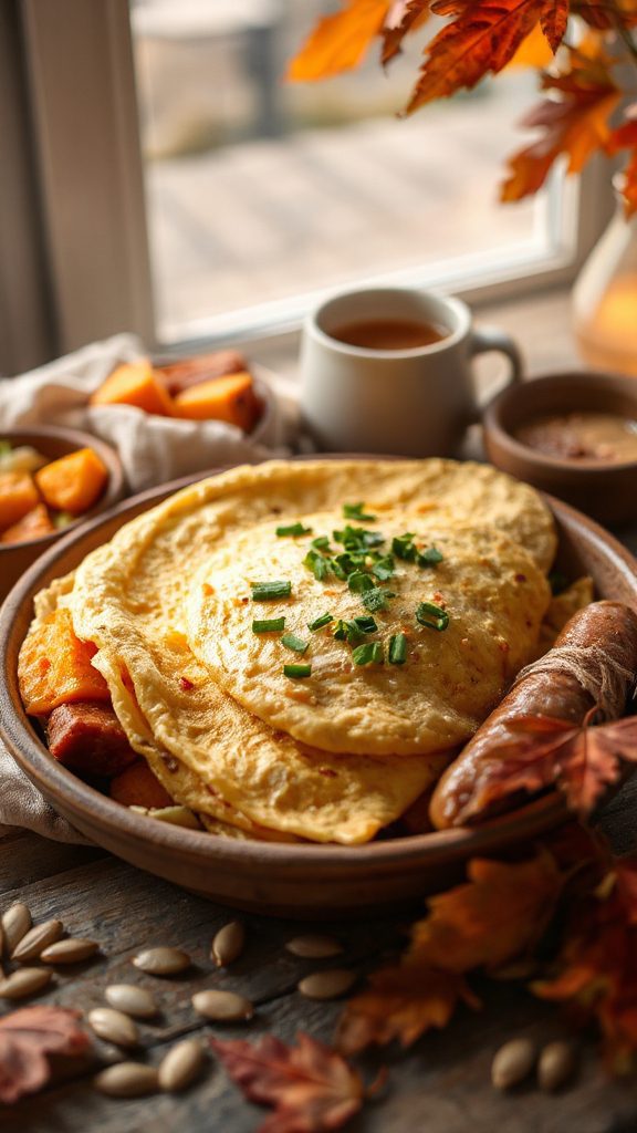 creamy pumpkin fennel omelette