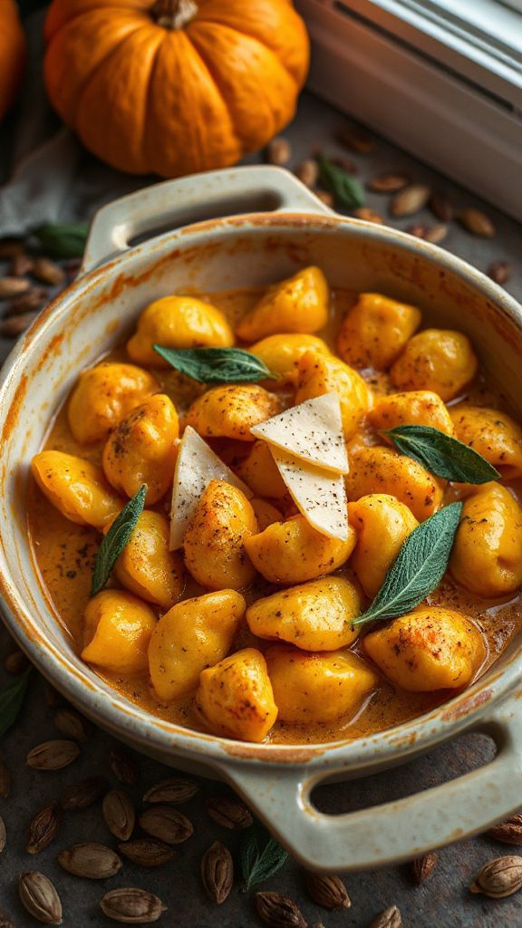creamy pumpkin gnocchi bake