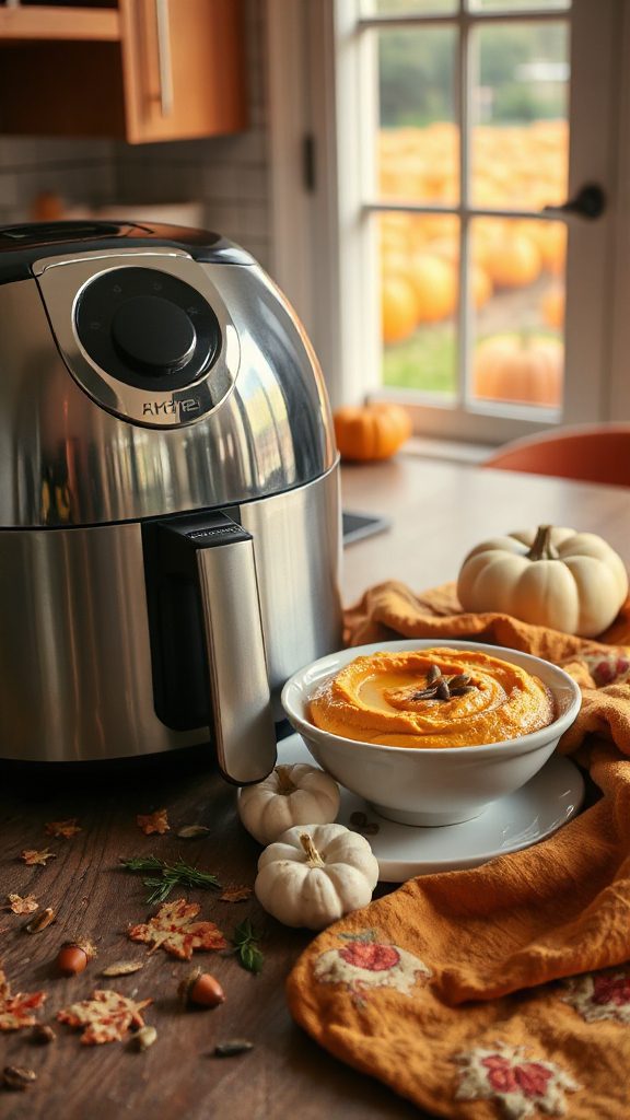 creamy pumpkin hummus dip