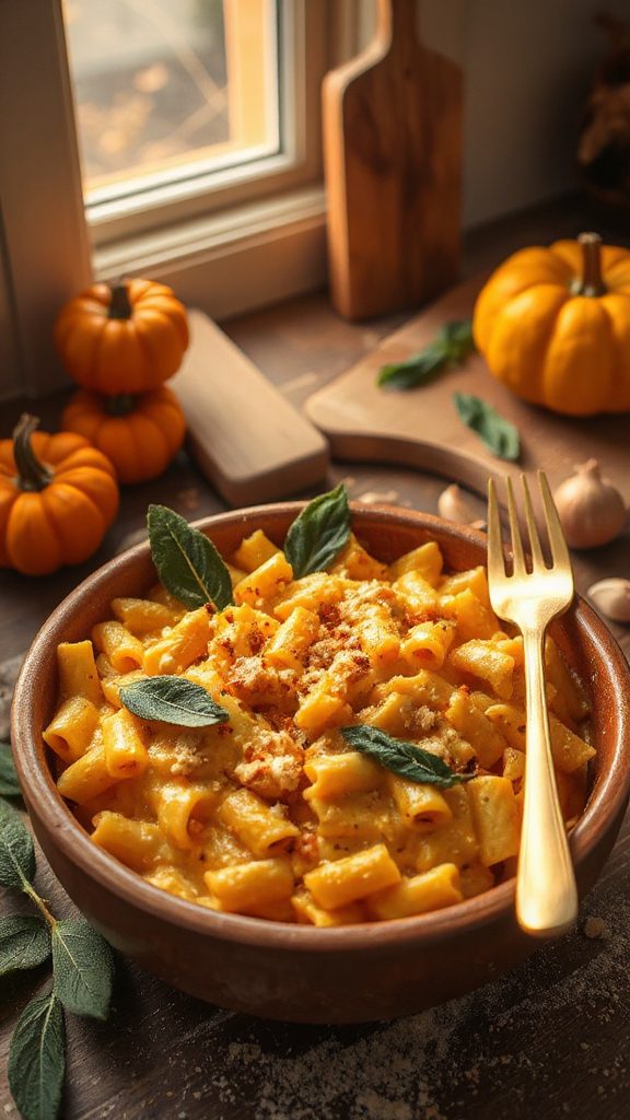 creamy pumpkin mac and cheese