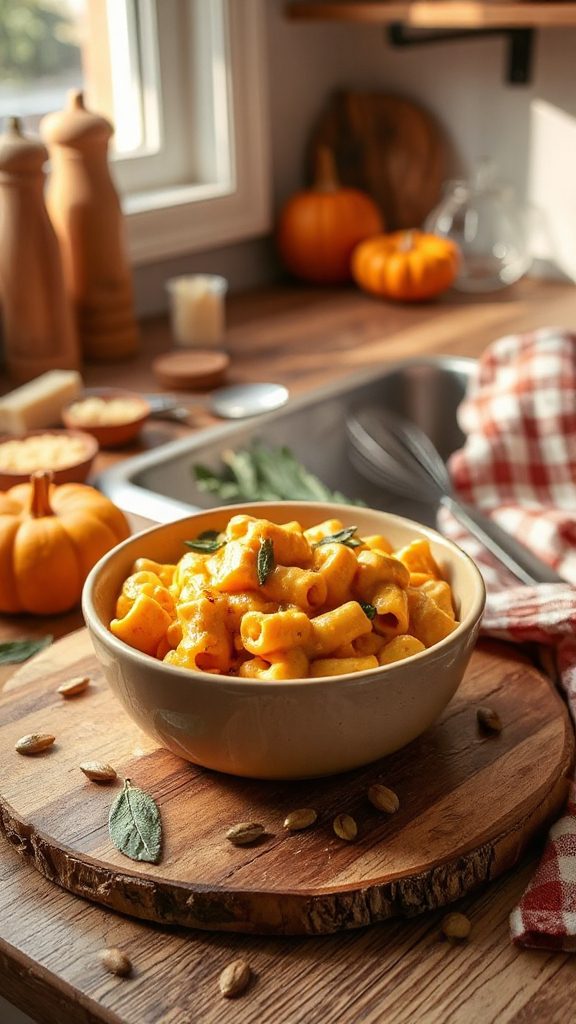 creamy pumpkin macaroni cheese