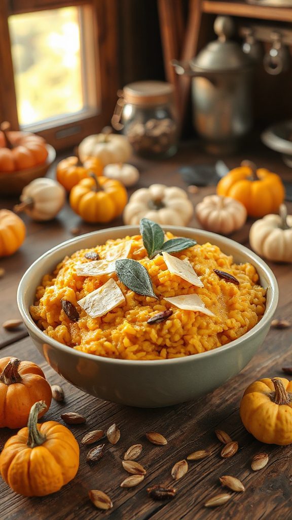creamy pumpkin parmesan risotto