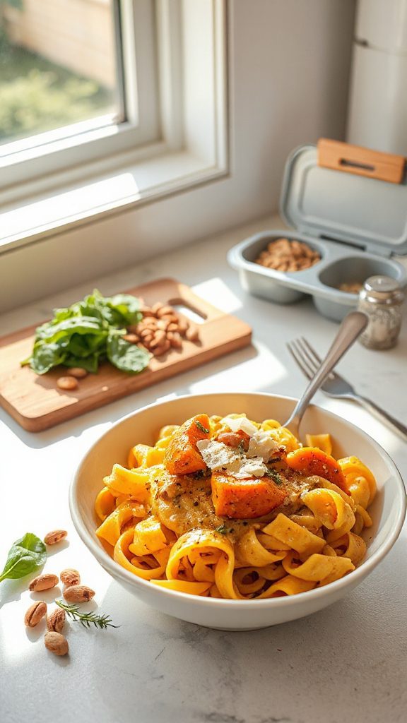 creamy pumpkin pasta dish