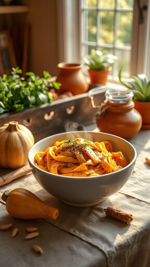 creamy pumpkin pasta dish