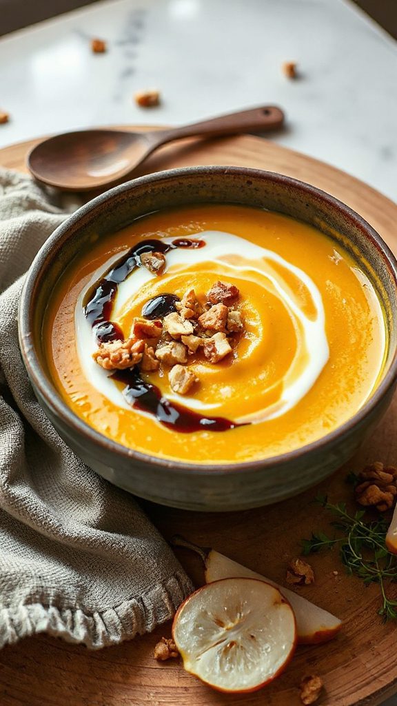creamy pumpkin pear soup