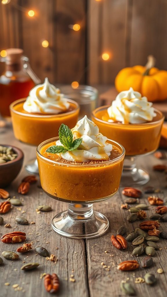 creamy pumpkin protein dessert