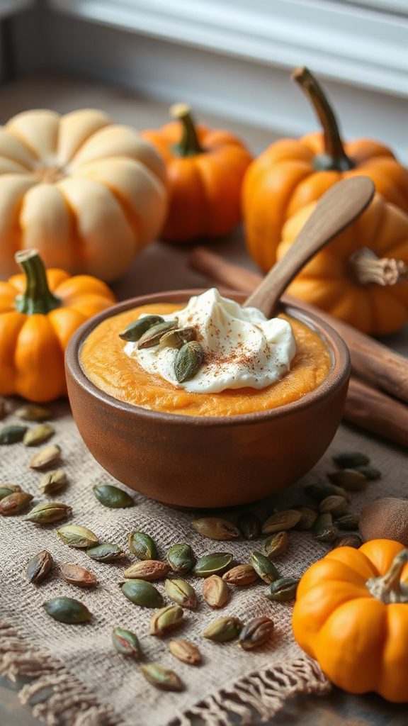 creamy pumpkin protein dessert