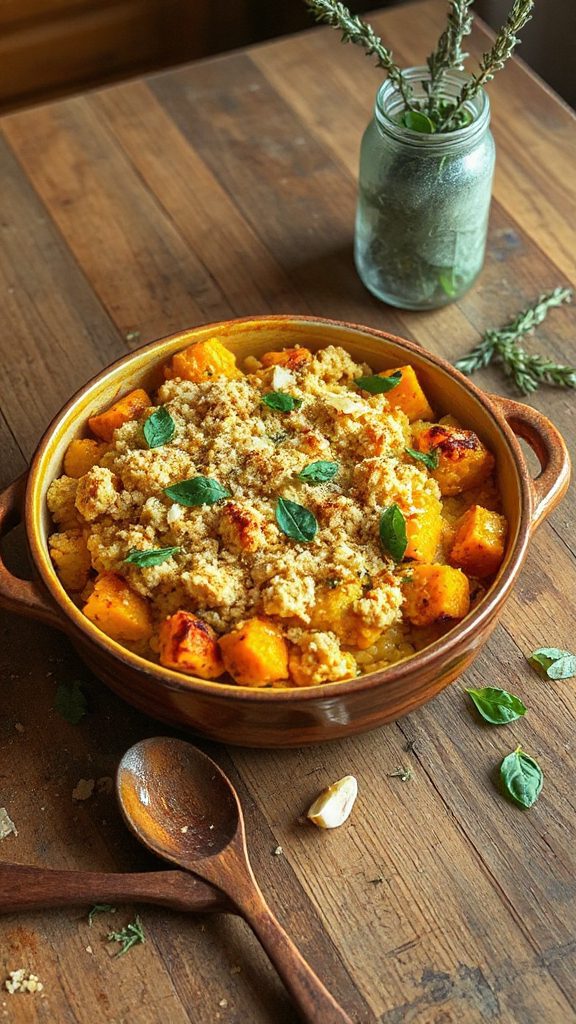 creamy pumpkin risotto casserole