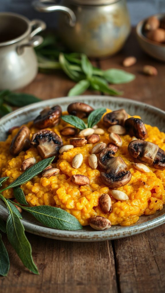 creamy pumpkin sage risotto