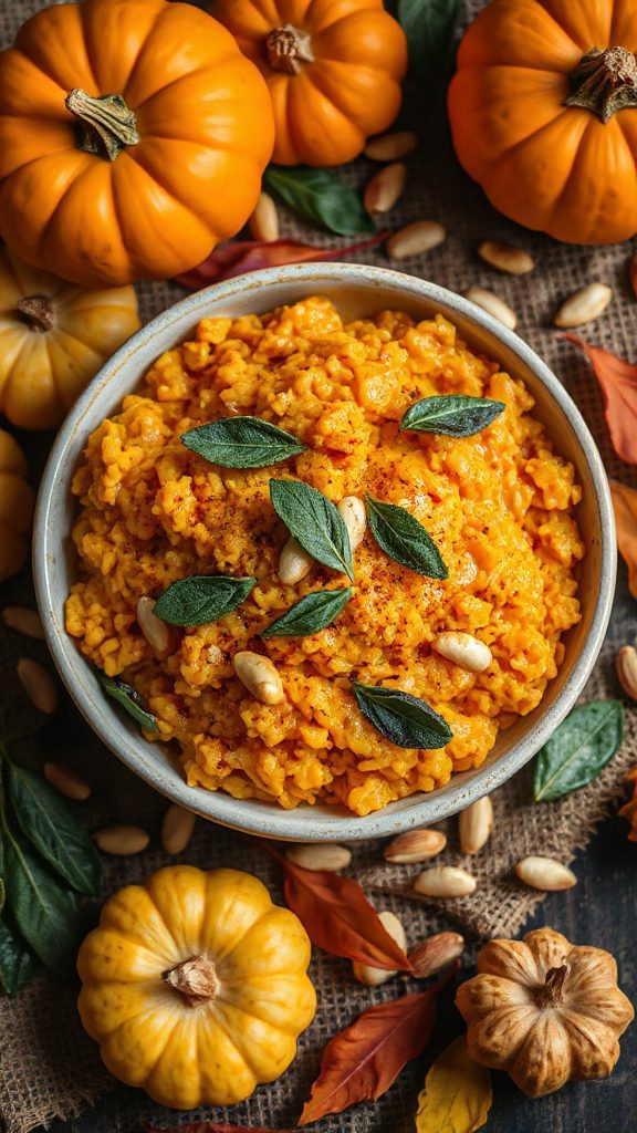 creamy pumpkin sage risotto