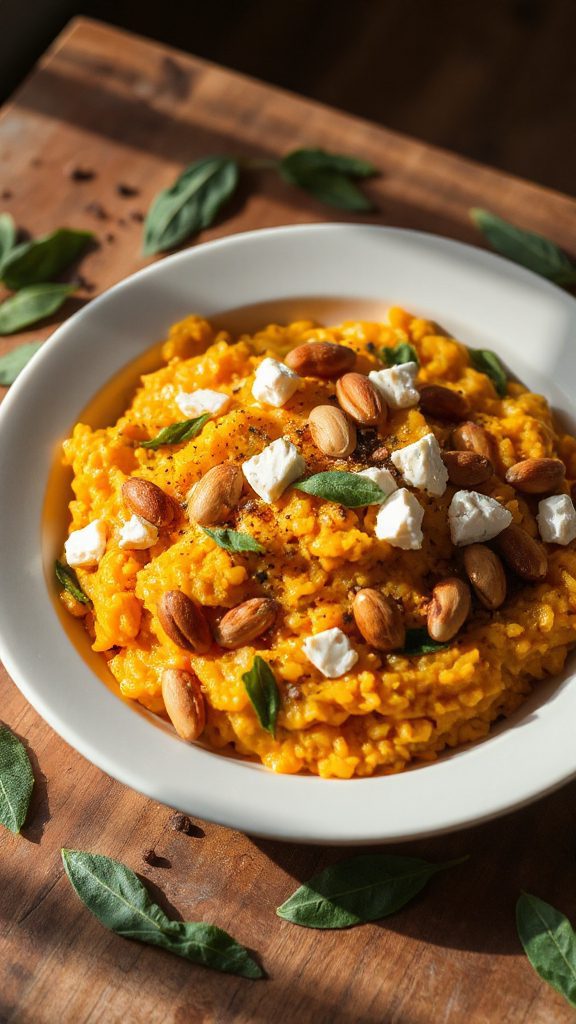 creamy pumpkin sage risotto