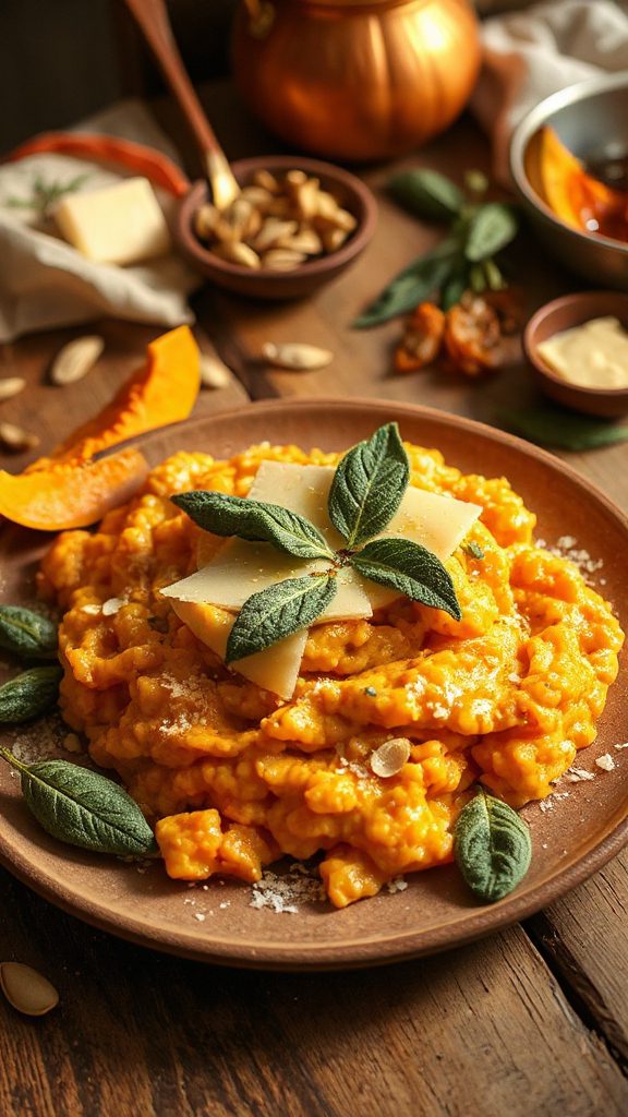 creamy pumpkin sage risotto