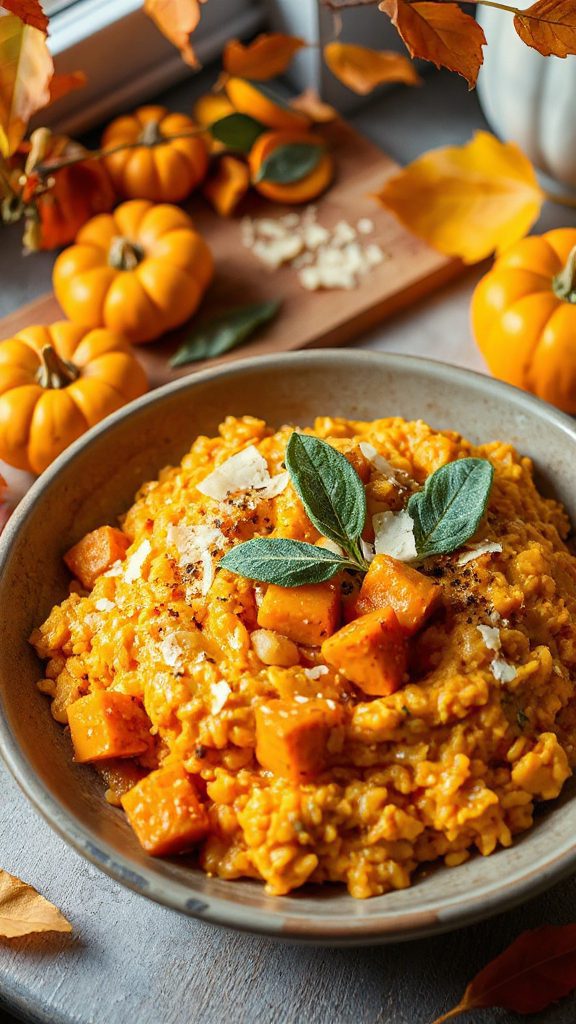 creamy pumpkin sage risotto