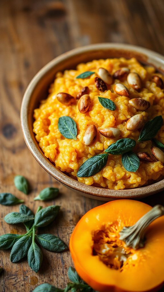 creamy pumpkin sage risotto