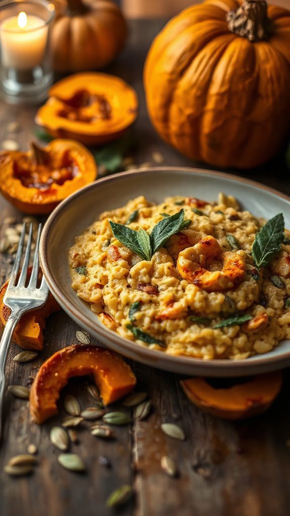 creamy pumpkin sage risotto