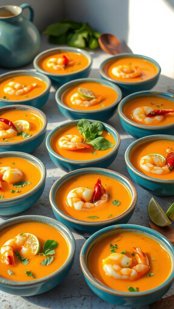 creamy pumpkin shrimp soup