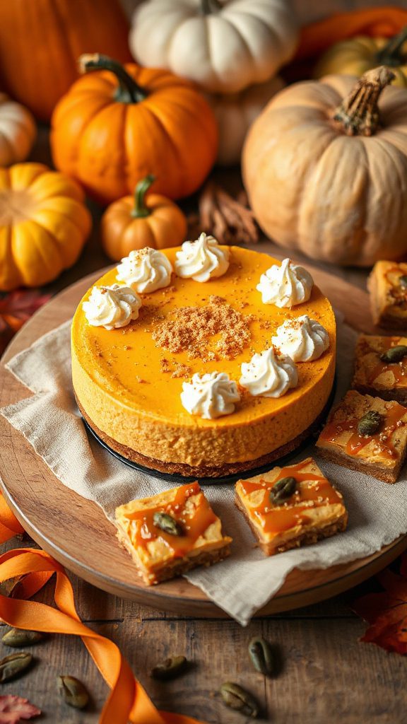 creamy pumpkin spice cheesecake