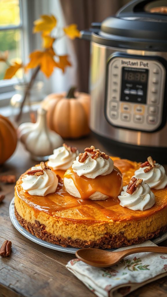 creamy pumpkin spice cheesecake