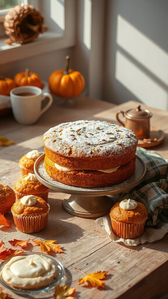 creamy pumpkin spice muffins