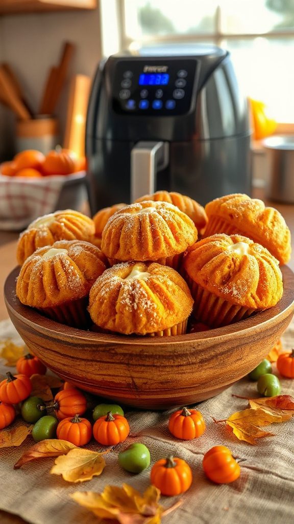 creamy pumpkin spice muffins