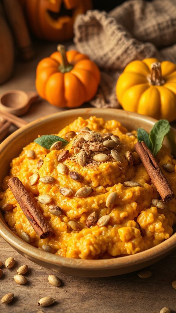 creamy pumpkin spice risotto