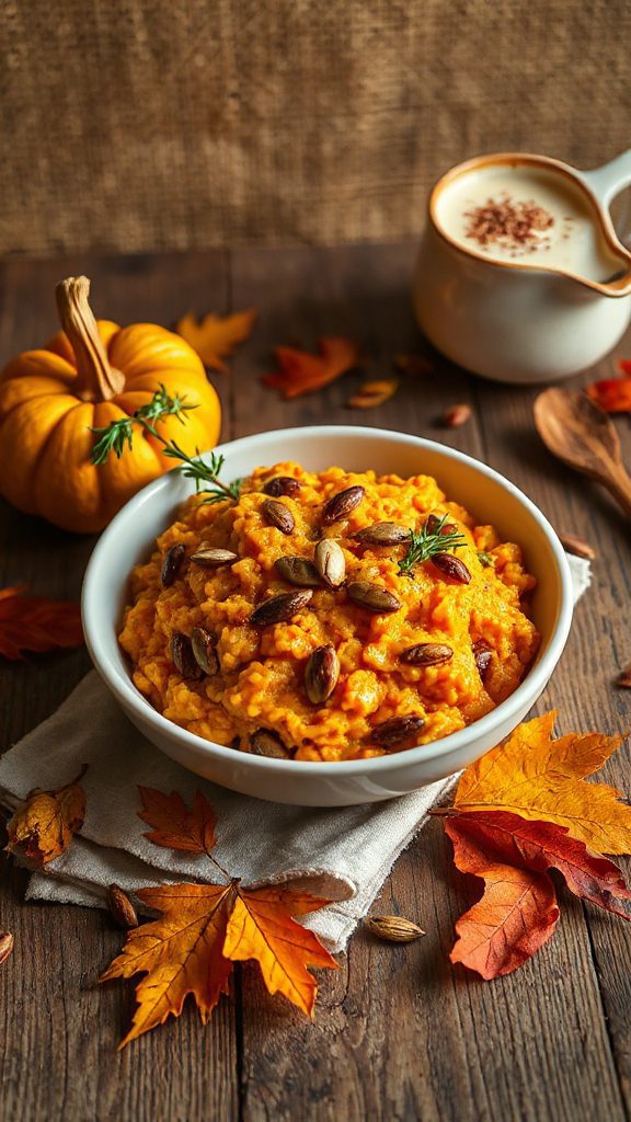 creamy pumpkin spice risotto