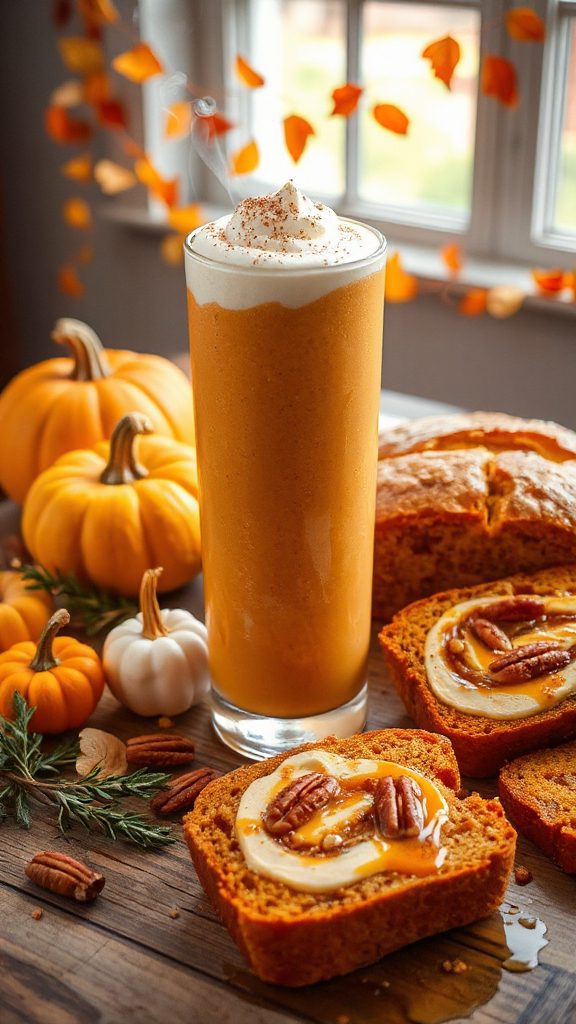 creamy pumpkin spice smoothie