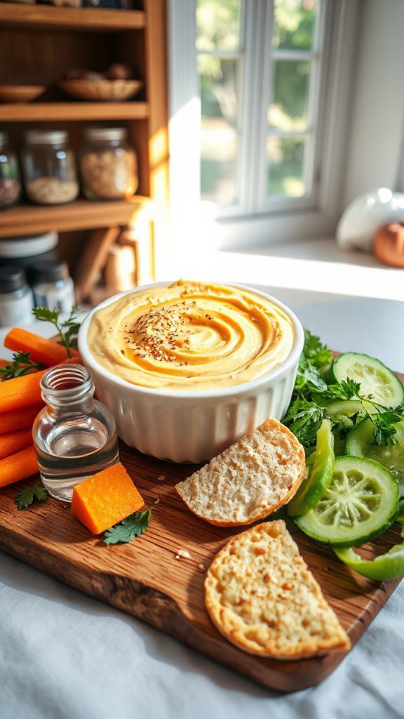 creamy pumpkin tempeh dip