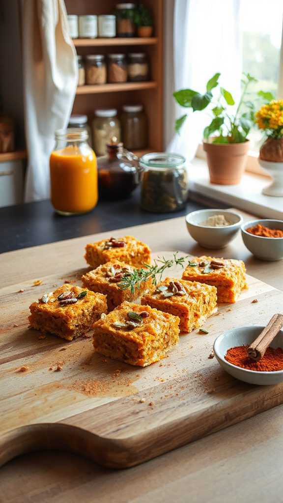 creamy pumpkin tofu bars
