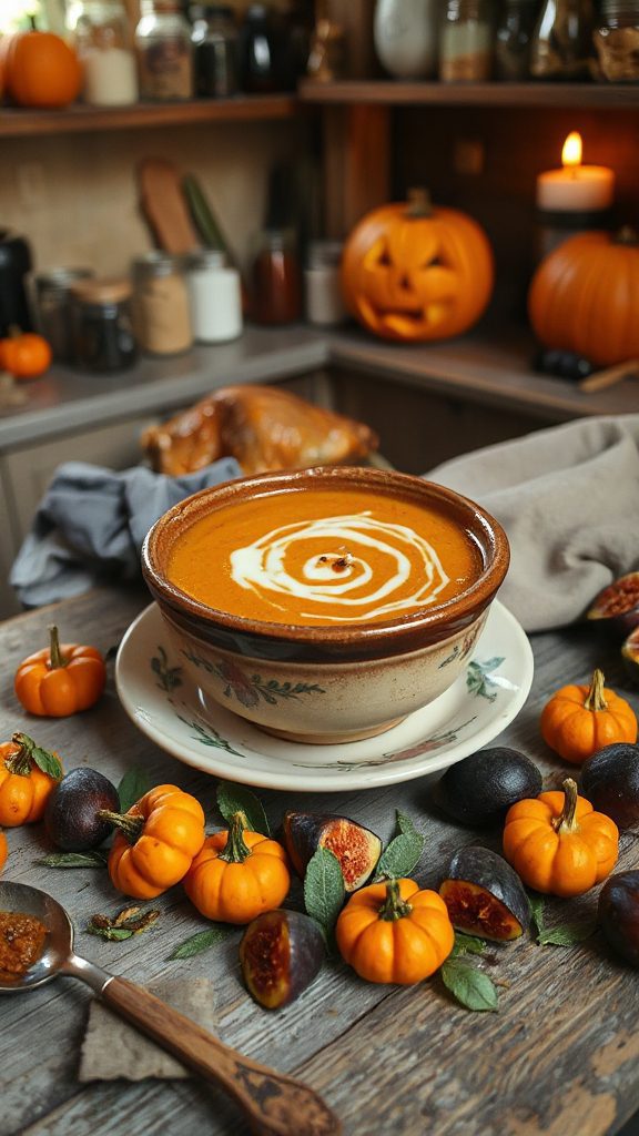 creamy pumpkin turkey soup